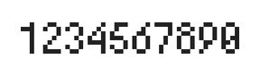 4×7数字点阵字体 ddN47AB0909