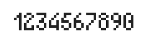 4×7数字点阵字体 ddN47AB0917