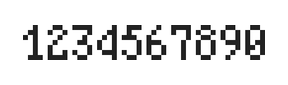 4×7数字点阵字体 ddN47AB0930