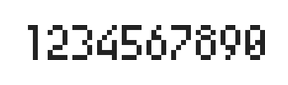 4×7数字点阵字体 ddN47AB0931