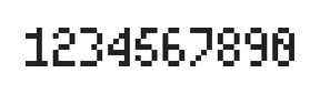 4×7数字点阵字体 ddN47AB0935