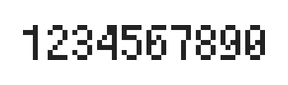 4×7数字点阵字体 ddN47AB0938