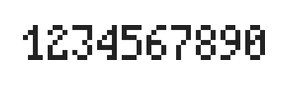 4×7数字点阵字体 ddN47AB0939