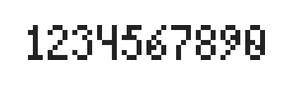 4×7数字点阵字体 ddN47AB0943