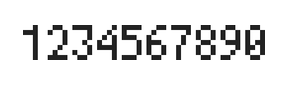 4×7数字点阵字体 ddN47AB0952