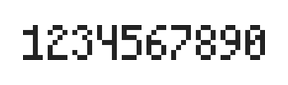4×7数字点阵字体 ddN47AB0954