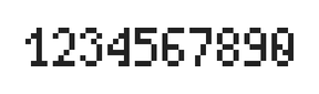4×7数字点阵字体 ddN47AB0957