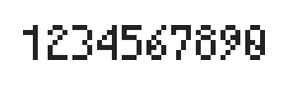4×7数字点阵字体 ddN47AB0959