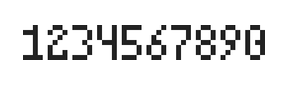4×7数字点阵字体 ddN47AB0961