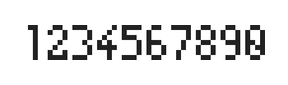4×7数字点阵字体 ddN47AB0963
