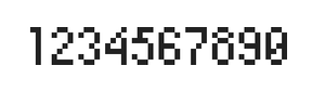 4×7数字点阵字体 ddN47AB0964