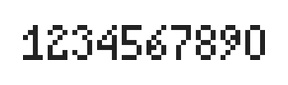 4×7数字点阵字体 ddN47AB0966