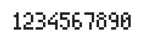 4×7数字点阵字体 ddN47AB0972