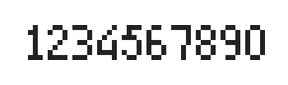 4×7数字点阵字体 ddN47AB0975