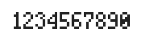 4×7数字点阵字体 ddN47AB0977