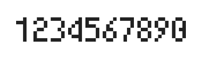 4×7数字点阵字体 ddN47AB0980