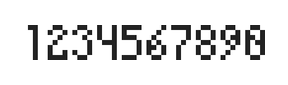 4×7数字点阵字体 ddN47AB0995