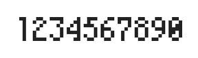4×7数字点阵字体 ddN47AB1001