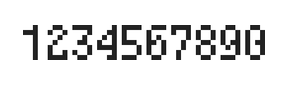4×7数字点阵字体 ddN47AB1003