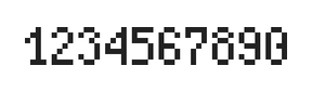4×7数字点阵字体 ddN47AB1006