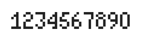 4×7数字点阵字体 ddN47AB1007