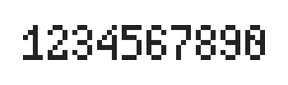 4×7数字点阵字体 ddN47AB1008