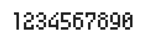 4×7数字点阵字体 ddN47AB1010