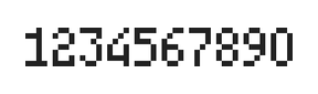 4×7数字点阵字体 ddN47AB1011