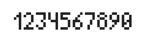 4×7数字点阵字体 ddN47AB1013