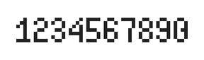 4×7数字点阵字体 ddN47AB1016