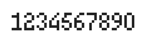 4×7数字点阵字体 ddN47AB1022