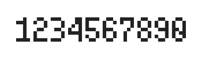 4×7数字点阵字体 ddN47AB1024