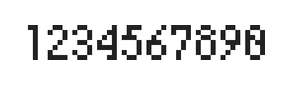 4×7数字点阵字体 ddN47AB1026