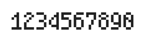 4×7数字点阵字体 ddN47AB1028