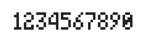4×7数字点阵字体 ddN47AB1029