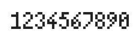 4×7数字点阵字体 ddN47AB1030