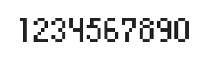 4×7数字点阵字体 ddN47AB1034