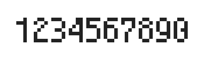 4×7数字点阵字体 ddN47AB1037
