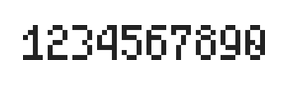 4×7数字点阵字体 ddN47AB1041