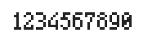 4×7数字点阵字体 ddN47AB1042