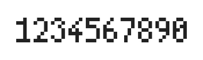 4×7数字点阵字体 ddN47AB1043