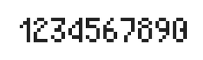 4×7数字点阵字体 ddN47AB1047