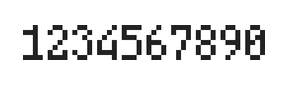 4×7数字点阵字体 ddN47AB1048