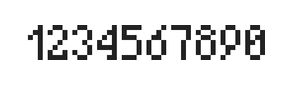 4×7数字点阵字体 ddN47AB1050