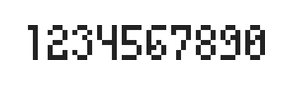 4×7数字点阵字体 ddN47AB1054