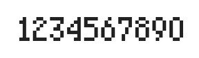 4×7数字点阵字体 ddN47AB1058