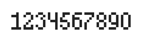 4×7数字点阵字体 ddN47AB1062