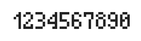 4×7数字点阵字体 ddN47AB1065