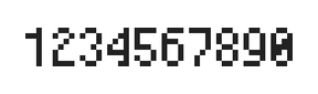 4×7数字点阵字体 ddN47AB1070