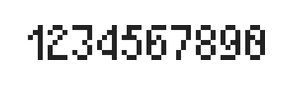 4×7数字点阵字体 ddN47AB1071